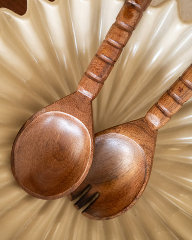 Salad Servers Carved Handles - Things I Like Things I Love