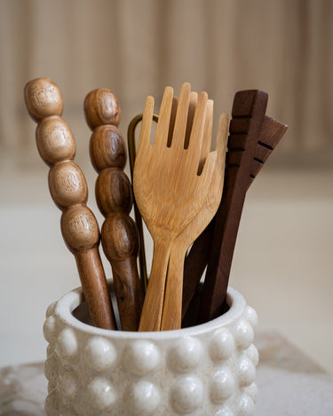 Salad Servers Hands Bamboo - Things I Like Things I Love