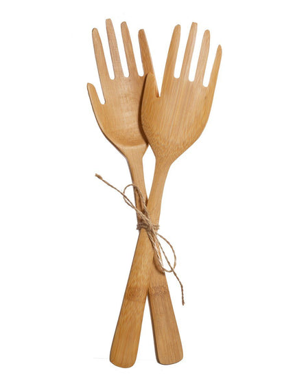 Salad Servers Hands Bamboo - Things I Like Things I Love