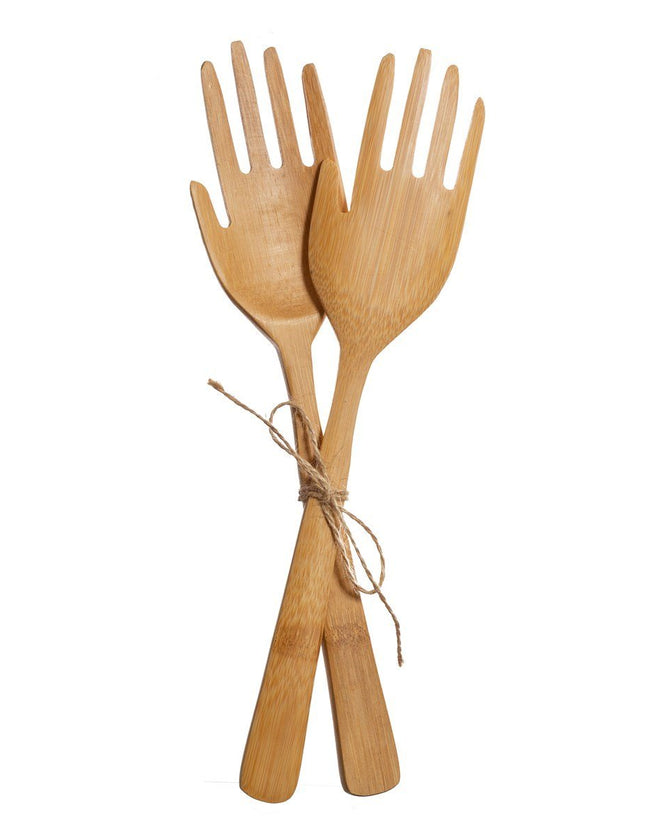 Salad Servers Hands Bamboo - Things I Like Things I Love