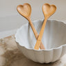 Salad Servers Heart Bamboo - Things I Like Things I Love