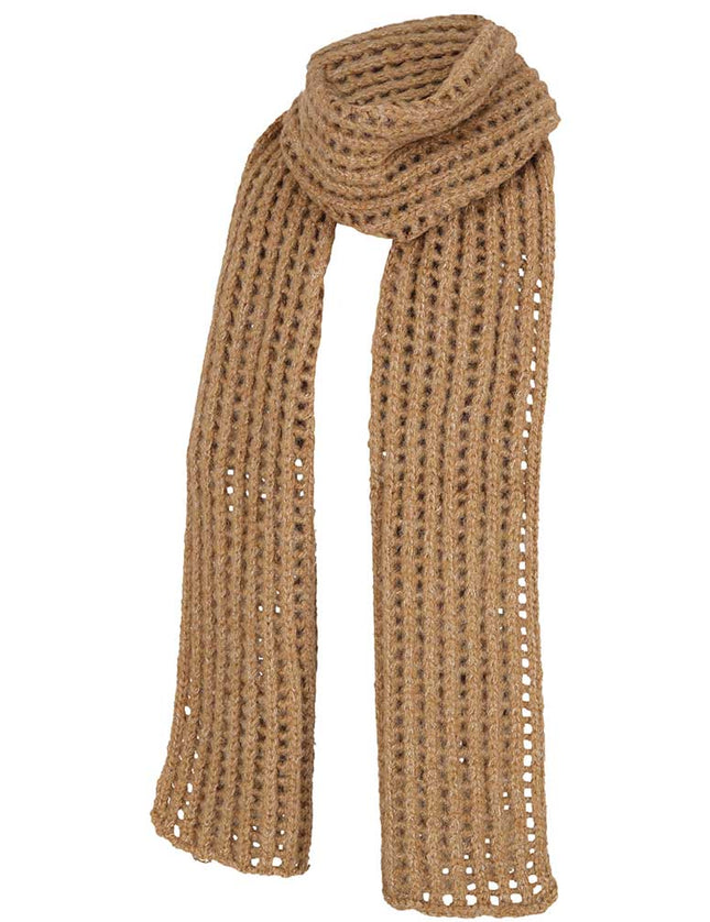 Scarf Knitted Camel Melange - Things I Like Things I Love