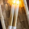 SET OF 2 - Led Dinner Candle White/Gold - Things I Like Things I Love