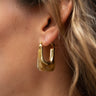 SET OF 2 - Statement Earrings Ayla Brown Gold - Things I Like Things I Love