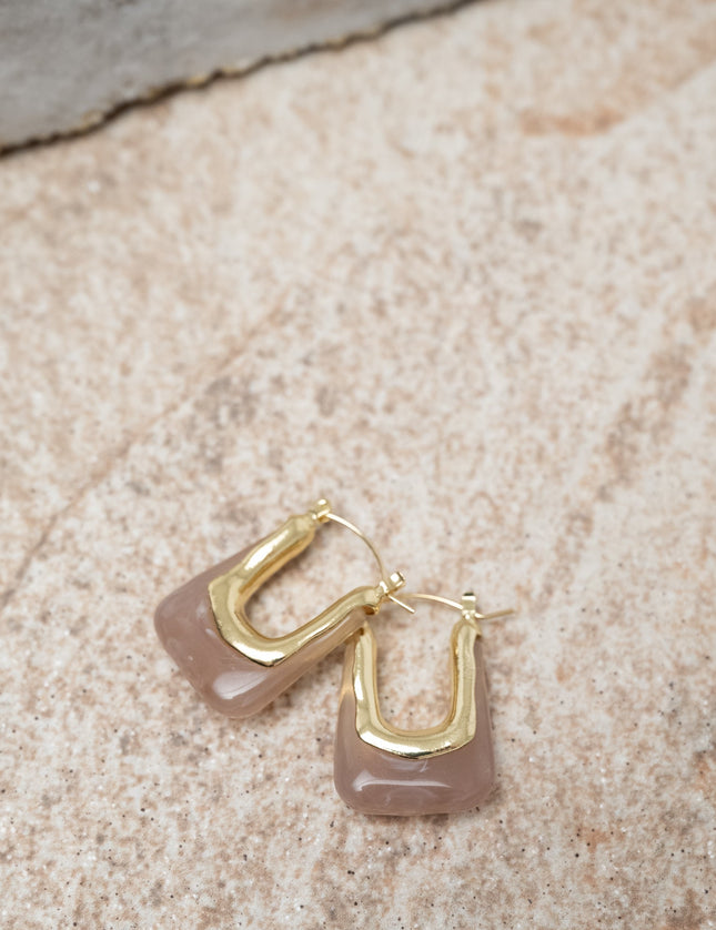 SET OF 2 - Statement Earrings Ayla Rose Gold - Things I Like Things I Love