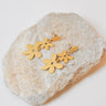 SET OF 2 - Statement Earrings Happy Flower Gold - Things I Like Things I Love