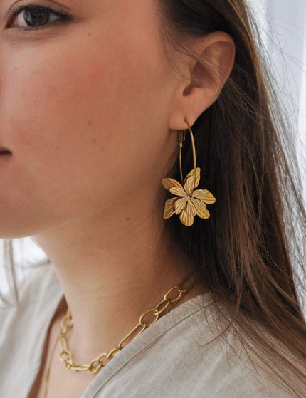 SET OF 2 - Statement Earrings Hawai Gold - Things I Like Things I Love