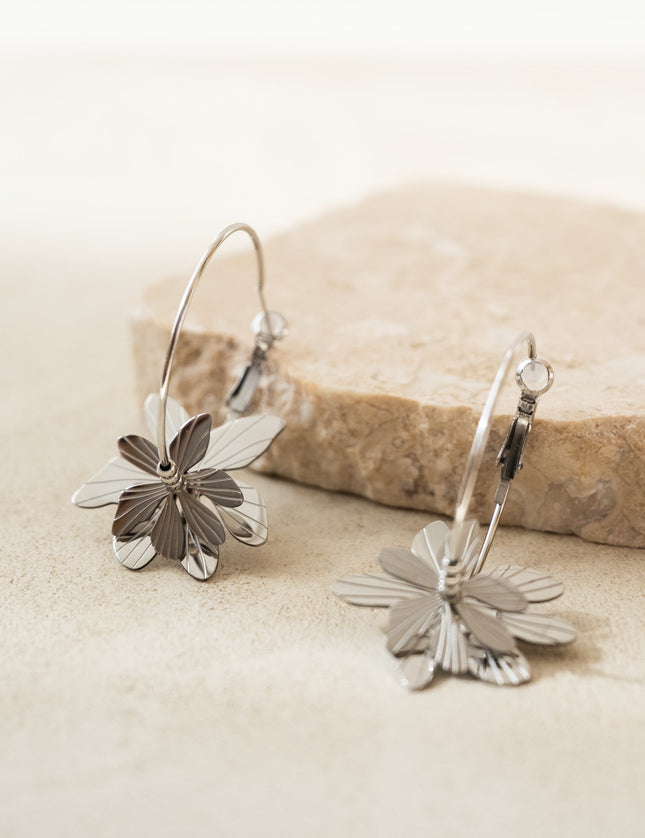 SET OF 2 - Statement Earrings Hawai Silver - Things I Like Things I Love