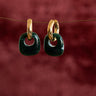 SET OF 2 - Statement Earrings Penta Deep Ocean Gold - Things I Like Things I Love