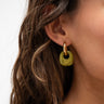 SET OF 2 - Statement Earrings Penta Olive Gold - Things I Like Things I Love