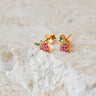 SET OF 2 - Stud Grape Zircon Gold - Things I Like Things I Love