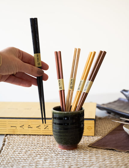 SET OF 5 - Chopstick Hexagon Wood - Things I Like Things I Love