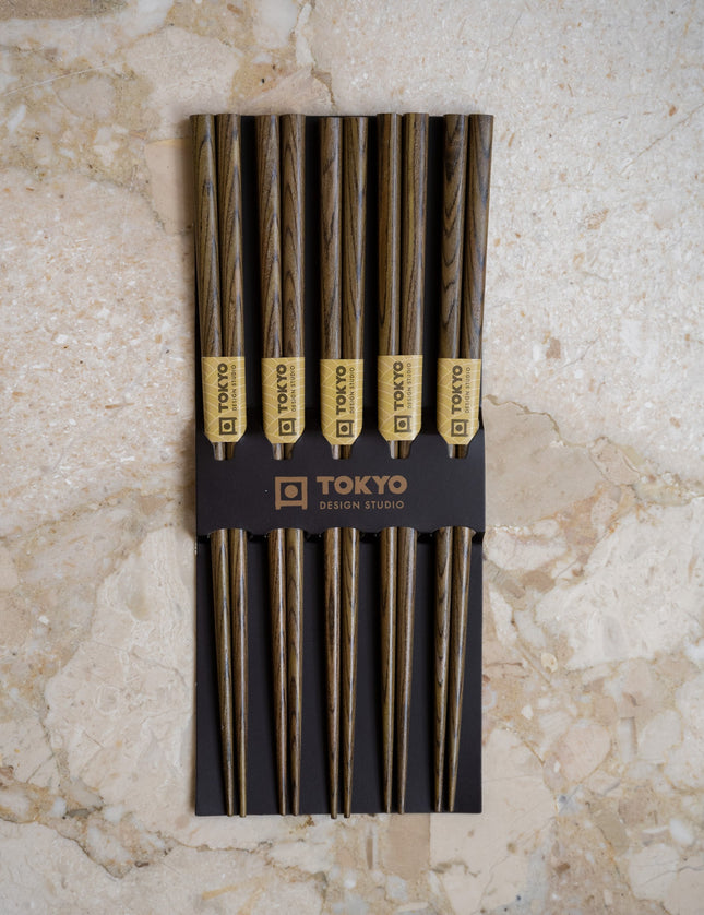 SET OF 5 - Chopsticks Tokyo Wood - Things I Like Things I Love