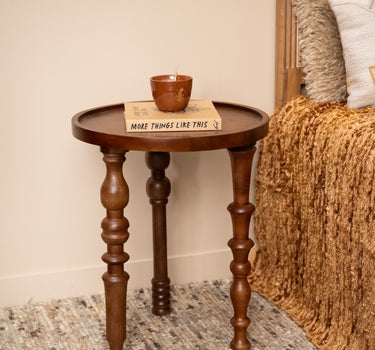 Side Table Country Brown Mango Wood - Things I Like Things I Love