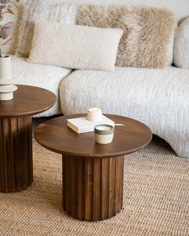 Side Table Fluted Brown - Things I Like Things I Love