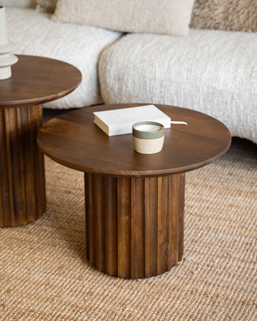 Side Table Fluted Brown - Things I Like Things I Love