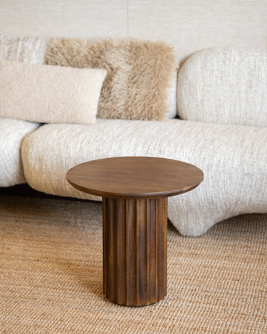 Side Table Fluted Brown - Things I Like Things I Love