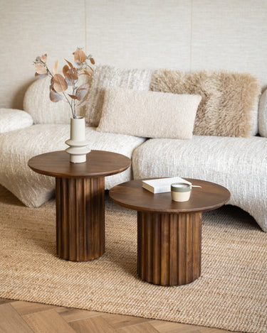 Side Table Fluted Brown - Things I Like Things I Love