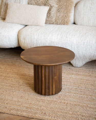 Side Table Fluted Brown - Things I Like Things I Love