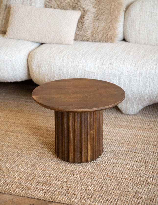 Side Table Fluted Brown - Things I Like Things I Love