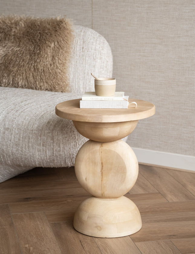 Side Table Mirto Wood Light - Things I Like Things I Love