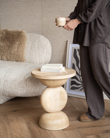 Side Table Mirto Wood Light - Things I Like Things I Love