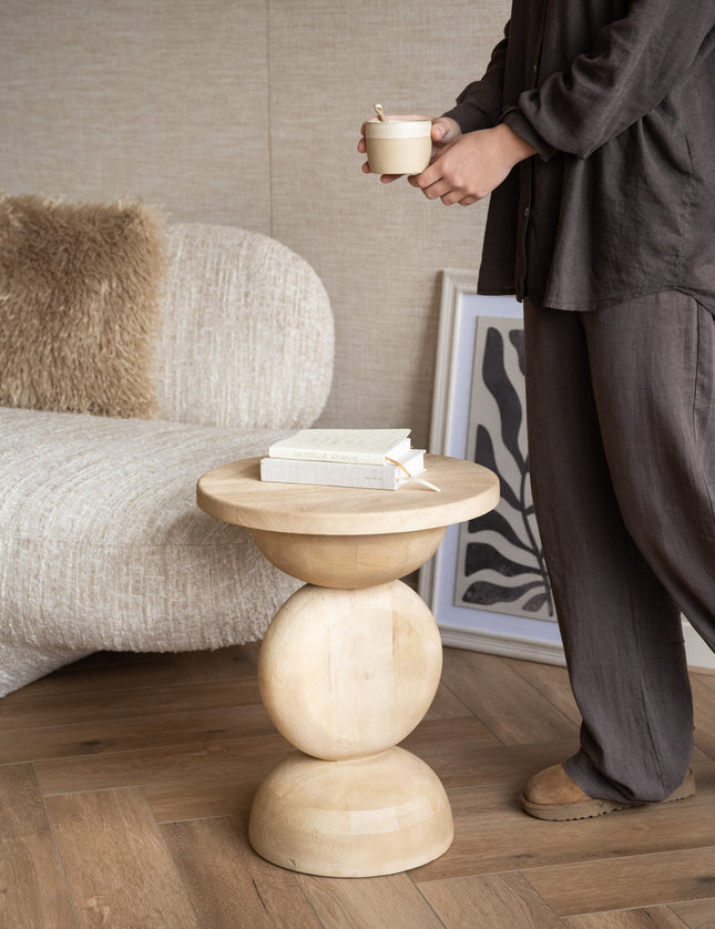 Side Table Mirto Wood Light - Things I Like Things I Love