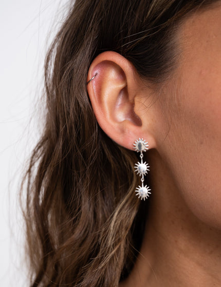 Silver Sun Earring Long - Things I Like Things I Love