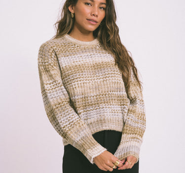 Simone Crew Knit Stripes Multi Dye - Things I Like Things I Love