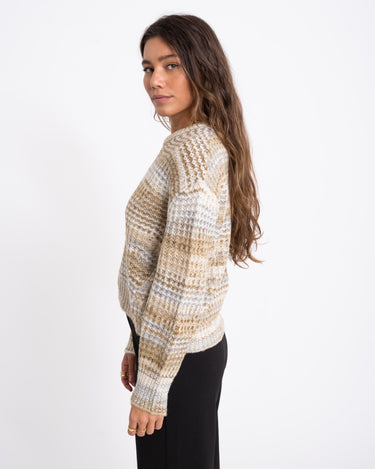 Simone Crew Knit Stripes Multi Dye - Things I Like Things I Love