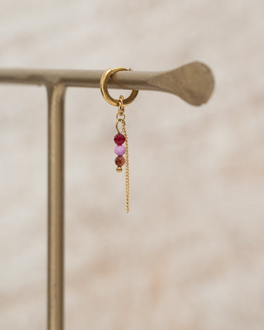 Single Hoop Chain Ruby Gold - Things I Like Things I Love