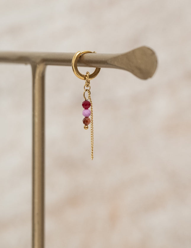 Single Hoop Chain Ruby Gold - Things I Like Things I Love