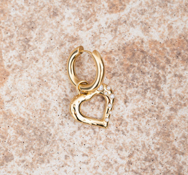 Single Hoop Goldplated Pearly Love - Things I Like Things I Love