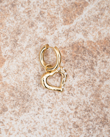 Single Hoop Goldplated Pearly Love - Things I Like Things I Love