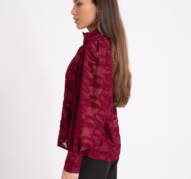 Skina Blouse Structure Bordeaux - Things I Like Things I Love