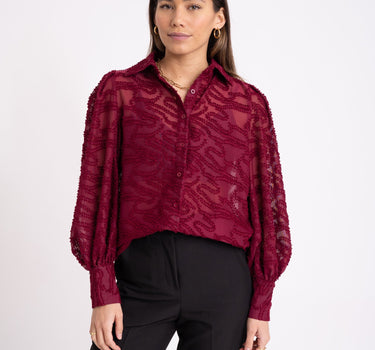 Skina Blouse Structure Bordeaux - Things I Like Things I Love