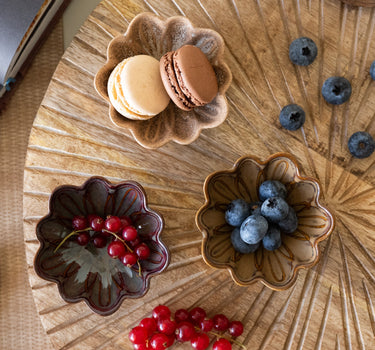 Small Bowl Flower Ceramic - SET OF 3 - Things I Like Things I Love