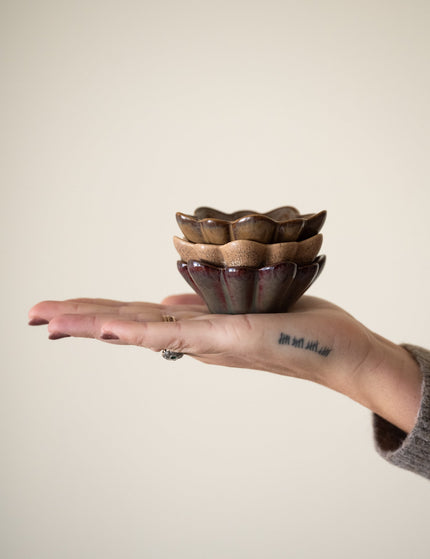 Small Bowl Flower Ceramic - SET OF 3 - Things I Like Things I Love