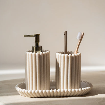 Soap Dispenser Stripes Polyresin - Things I Like Things I Love