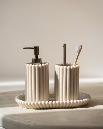 Soap Dispenser Stripes Polyresin - Things I Like Things I Love