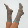 Socks Erina Wool Light Brown Melange - Things I Like Things I Love