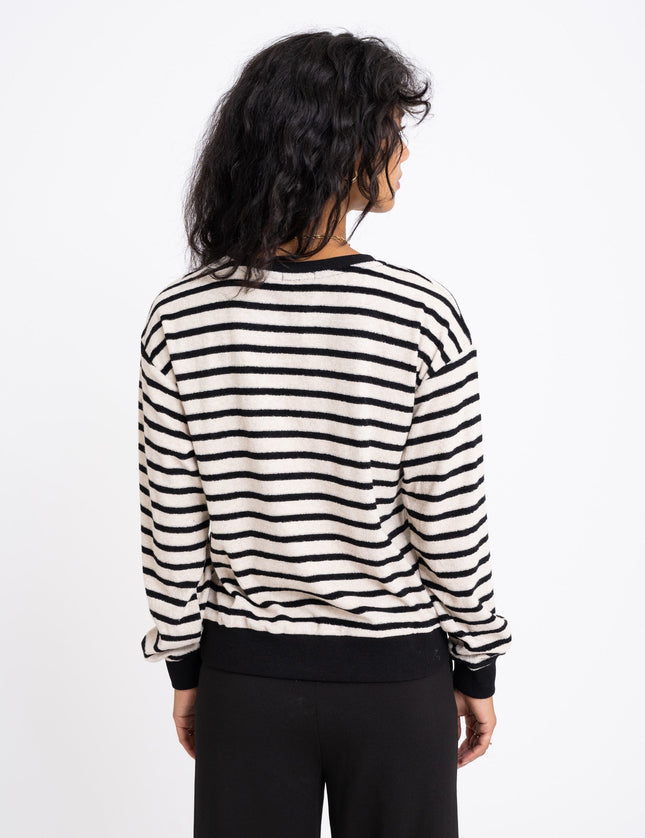 Sponge Longsleeve Stripe Black Offwhite - Things I Like Things I Love