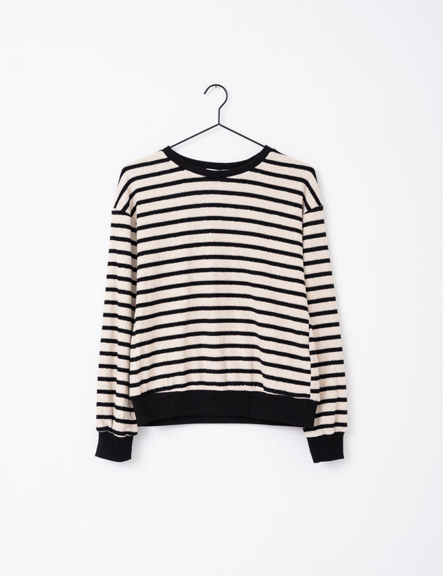 Sponge Longsleeve Stripe Black Offwhite - Things I Like Things I Love