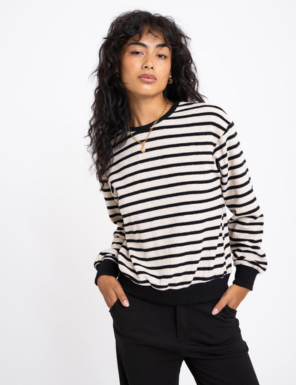 Sponge Longsleeve Stripe Black Offwhite - Things I Like Things I Love