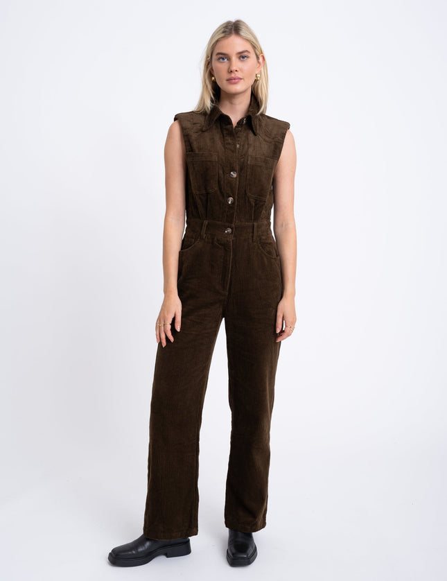 Stan Jumpsuit Corduroy Brown - Things I Like Things I Love