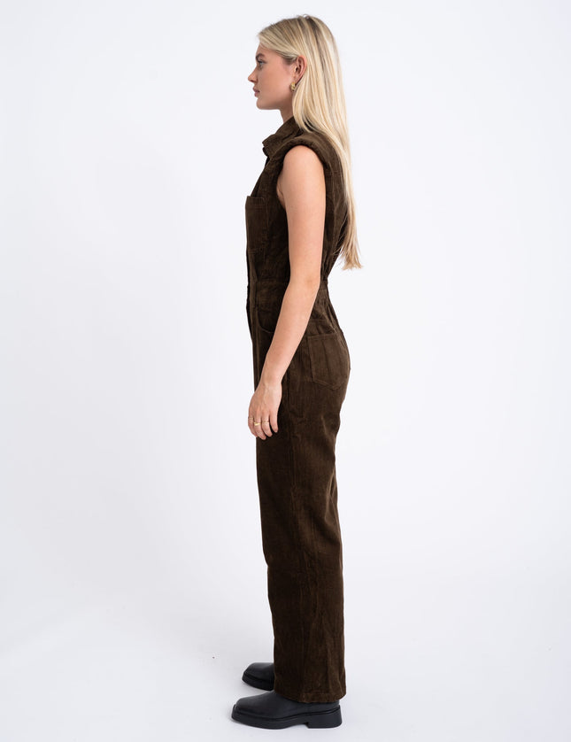 Stan Jumpsuit Corduroy Brown - Things I Like Things I Love