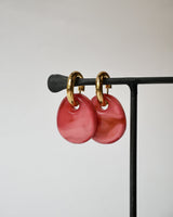 Statement Earrings Drop Pink Gold (SET OF 2)