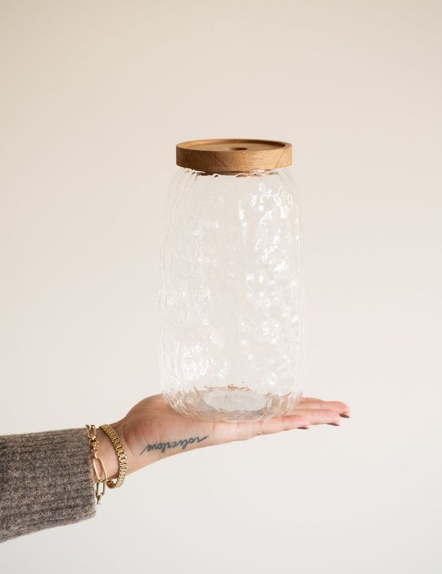 Storage Jar Taipei Glas/Acacia - Things I Like Things I Love