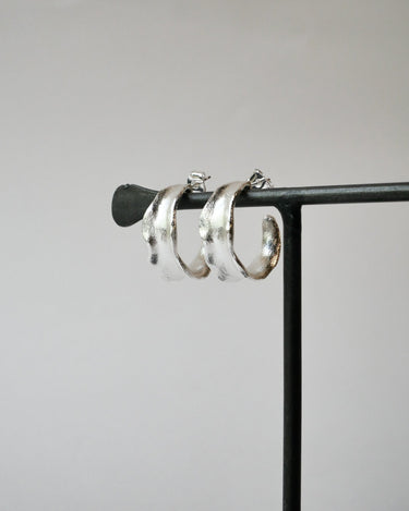 Stud Hoop Rosy Bold Silver - Things I Like Things I Love