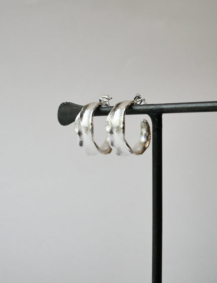 Stud Hoop Rosy Bold Silver - Things I Like Things I Love